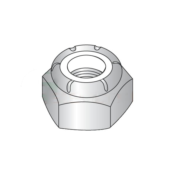Newport Fasteners Nylon Insert Lock Nut, 3/8"-16, Steel, Zinc Plated, 100 PK NB305441P-100 - main